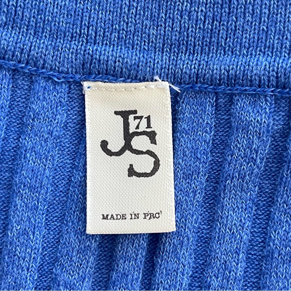 JS71 Mykonos Ribbed Polo Short Sleeve Blue Mini Dress Size Small - Picture 11 of 14
